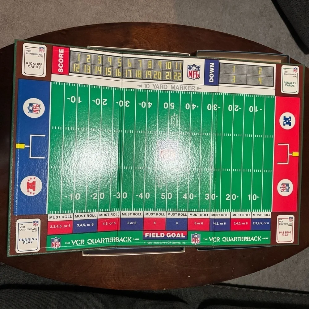 Vintage The VCR Quarterback Board Game NFL Interactive VCR VHS 1986 Complete